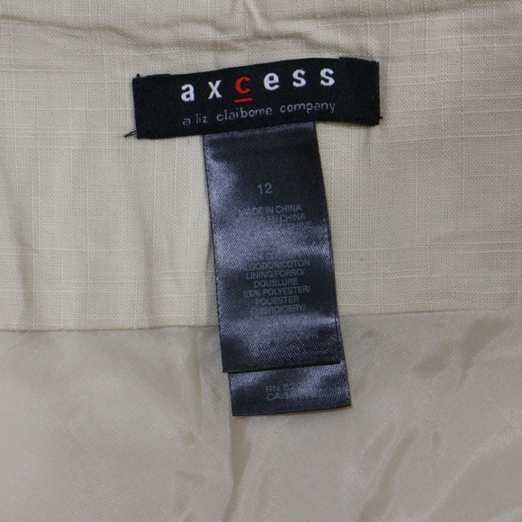 AXCESS Cream Skirt With Burgundy Floral Embroidery - Picture 7 of 8